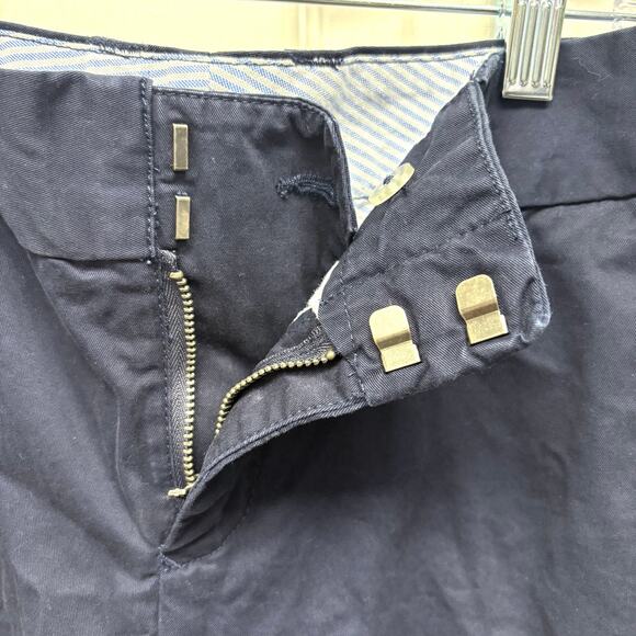 Tommy Hilfiger 100% Cotton Shorts, Navy Blue High Waist Chinos, Women's Size 8 - Picture 3 of 6